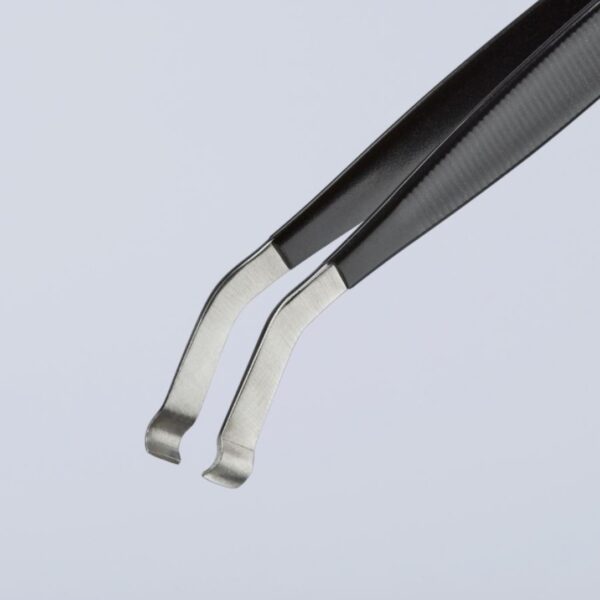 Knipex 921602ESD 4-34 Stainless Steel Positioning Tweezers - 35° Angled - ESD (3) Knipex 921602ESD 4-3/4" Stainless Steel Positioning Tweezers - 35° Angled - ESD