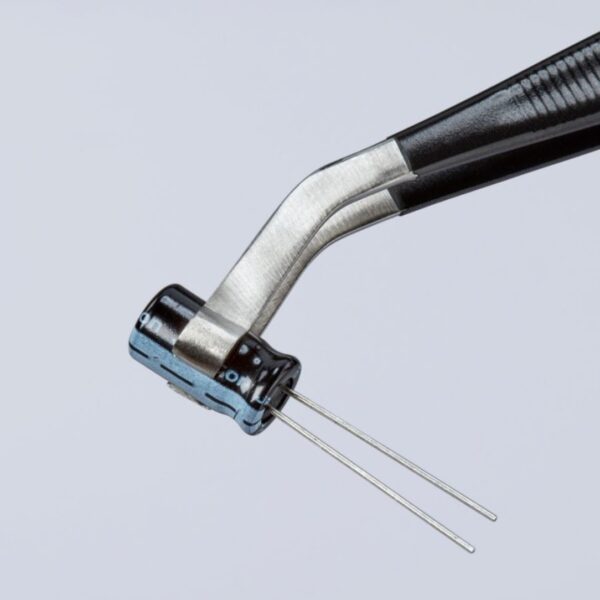 Knipex 921602ESD 4-34 Stainless Steel Positioning Tweezers - 35° Angled - ESD (4) Knipex 921602ESD 4-3/4" Stainless Steel Positioning Tweezers - 35° Angled - ESD