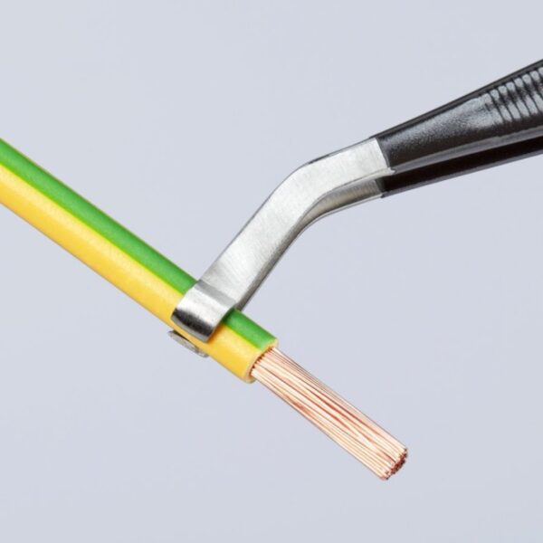 Knipex 921602ESD 4-34 Stainless Steel Positioning Tweezers - 35° Angled - ESD (5) Knipex 921602ESD 4-3/4" Stainless Steel Positioning Tweezers - 35° Angled - ESD