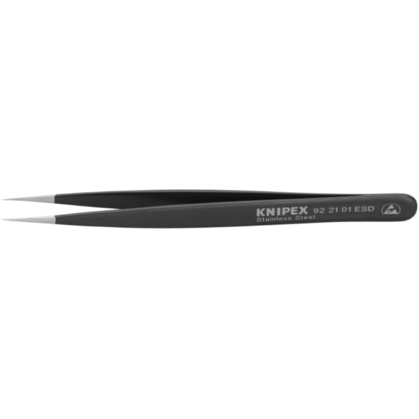 Knipex 922101ESD 5 Stainless Steel Gripping Tweezers - Needle-Point Tips - ESD Knipex 922101ESD 5" Stainless Steel Gripping Tweezers - Needle-Point Tips - ESD