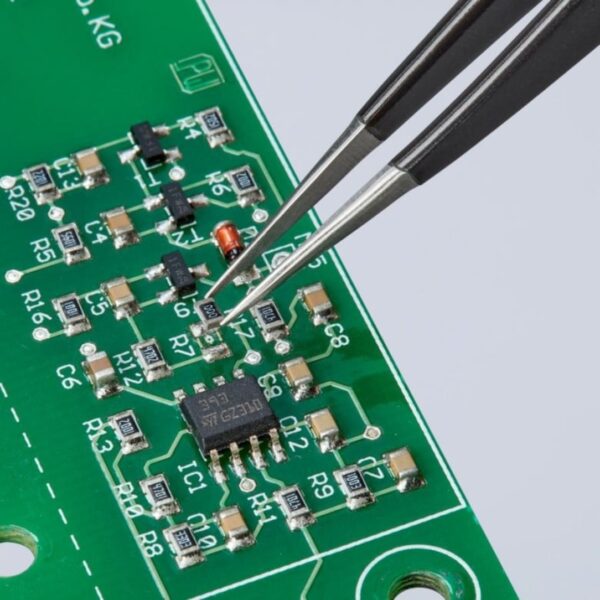 Knipex 922102ESD 5 Stainless Steel Gripping Tweezers - Pointed Tips - ESD (4) Knipex 922102ESD 5" Stainless Steel Gripping Tweezers - Pointed Tips - ESD