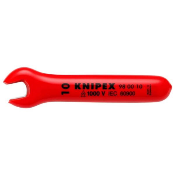 Knipex 980010 10mm x 4-1/4" 1000V Insulated Open End Wrench