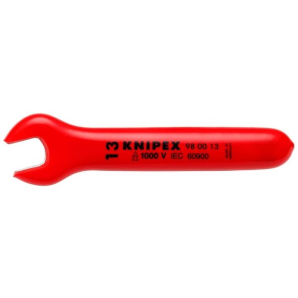 Knipex 980013 13mm x 5-1/4" 1000V Insulated Open End Wrench