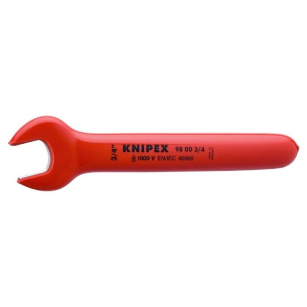 Knipex 98003/4 3/4" x 7-1/4" 1000V Insulated Open End Wrench