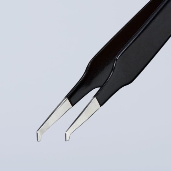 Knipex 980878ESD 4-3/4" Stainless Steel Positioning Tweezers - 90° Angled - ESD