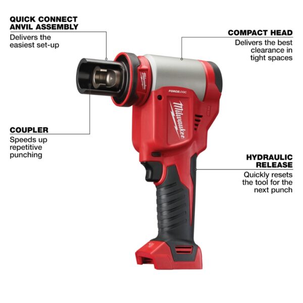 Milwaukee 2676-02 M18 FORCE LOGIC 10 Ton Knockout Tool 1/2" to 2" - Tool Only