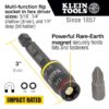 Klein 32308F 10-in-1 Impact-Rated Stubby Driver Set with Flip Socket