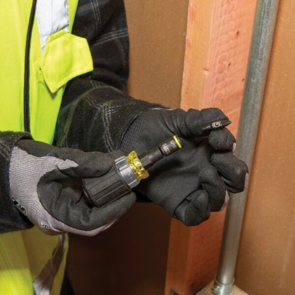 Klein 32561HDRT KNECT 7-in-1 Ratcheting Impact-Rated Stubby Screwdriver / Nut Driver
