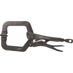 Klein 38621 9" C-Clamp Locking Pliers with Swivel Jaws