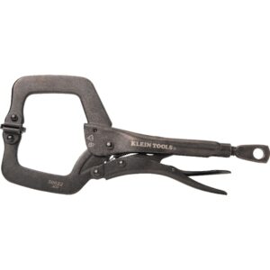 Klein 38622 11" C-Clamp Locking Pliers with Swivel Jaws