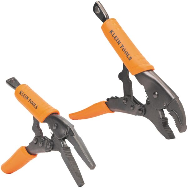 Klein 38663 6" Long Nose and 10" Curved Jaw Locking Pliers Set 2-Piece