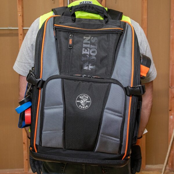 Klein 62482 TRADESMAN PRO 27-Pocket Tool Station Backpack Tool Bag (7) Klein 62482 TRADESMAN PRO 27-Pocket Tool Station Backpack Tool Bag