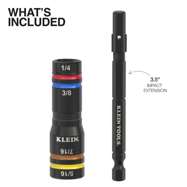 Klein 651QS Quad-4 Heavy-Duty SAE Impact Flip Socket (1) Klein 651QS Quad-4 Heavy-Duty SAE Impact Flip Socket