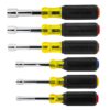 Klein 65456 Colour-Coded Hollow-Shaft Heavy-Duty Nut Driver Set 6-Piece