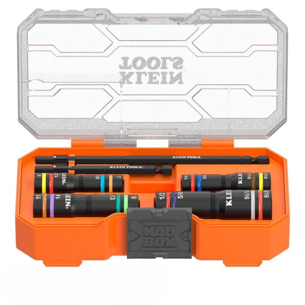 Klein 654QS KNECT Quad-16 SAE and Metric Heavy-Duty Impact Flip Sockets 6-Piece