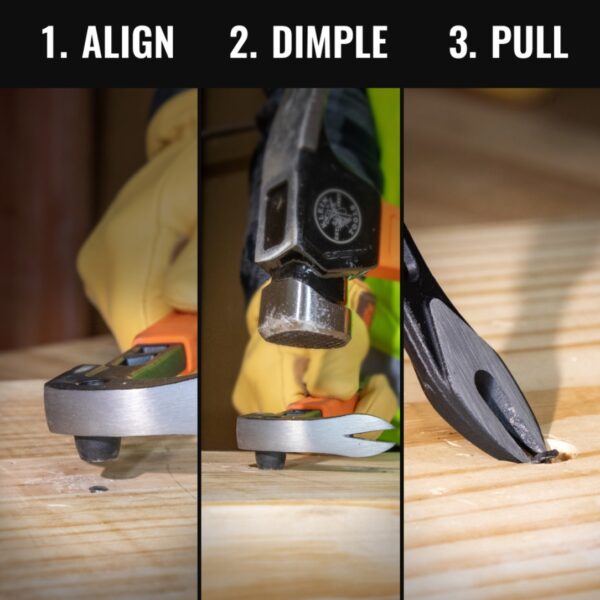 Klein 66091 8" Nail Puller with Integrated Dimpler
