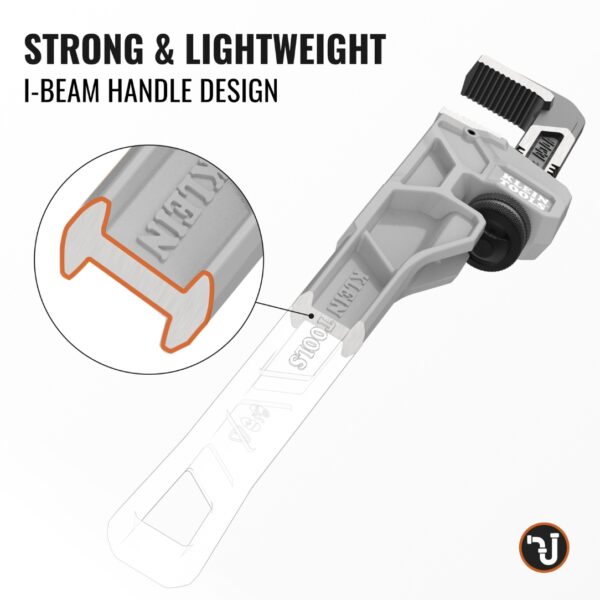 Klein 68224 14" Adjustable Cast Aluminum Pipe Wrench