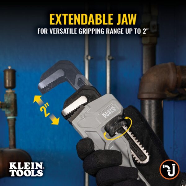 Klein 68224 14" Adjustable Cast Aluminum Pipe Wrench