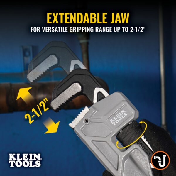 Klein 68225 18" Adjustable Cast Aluminum Pipe Wrench