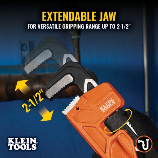 Klein 68228 18" Adjustable Cast Iron Pipe Wrench