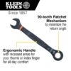 Klein 69408G 90-Tooth 12 Point SAE Combination Ratcheting Wrench Set 8-Piece