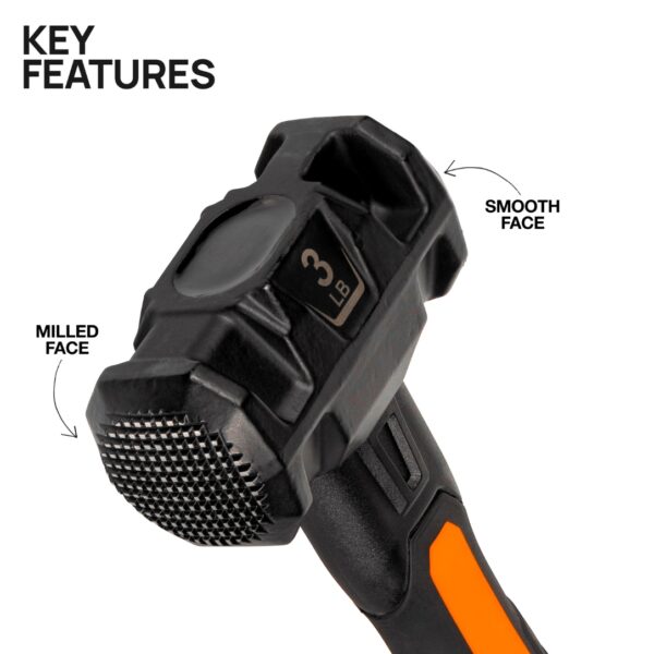 Klein H80693 3lb Dual-Faced Fiberglass Handle Hammer (1) Klein H80693 3lb Dual-Faced Fiberglass Handle Hammer