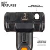Klein H80693 3lb Dual-Faced Fiberglass Handle Hammer (2) Klein H80693 3lb Dual-Faced Fiberglass Handle Hammer
