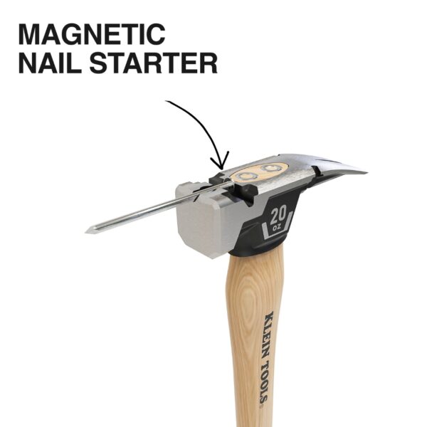 Klein H80920HS 20oz Hickory Handle Smooth Face Hammer