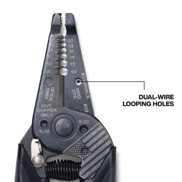 Klein K11095BLK KLEIN-KURVE Limited Edition Blackout 8-20 AWG Wire Stripper/Cutter