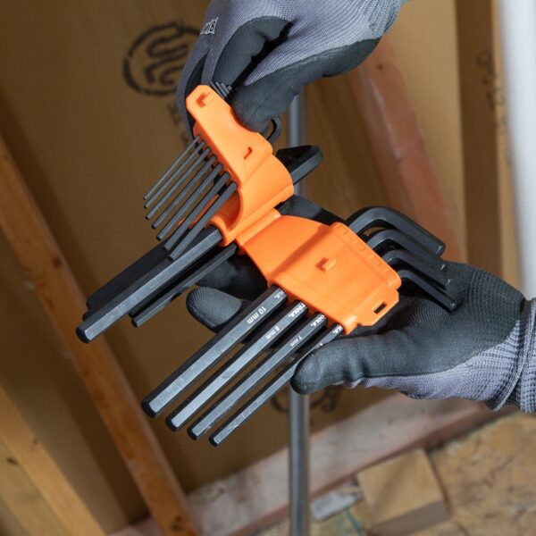 Klein LS22 L-Style SAE and Metric Long Hex Key Set 22-Piece