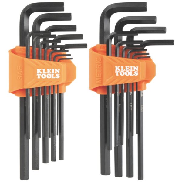 Klein LS22 L-Style SAE and Metric Long Hex Key Set 22-Piece