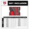 Milwaukee 48-22-0154 Metric Combination Wrench Set Tray for PACKOUT Drawers 15-Piece