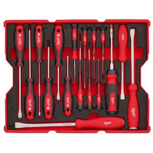 Milwaukee 48-22-0158 Screwdriver and Pry Bar Set with Tray for PACKOUT Drawers 15-Piece