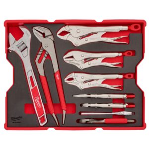 Milwaukee 48-22-0160 Pliers and Wrench Set with Tray for PACKOUT Drawers 9-Piece