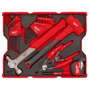 Milwaukee 48-22-0161 Hex Key and Hammer Set Tray for PACKOUT Drawers 9-Piece