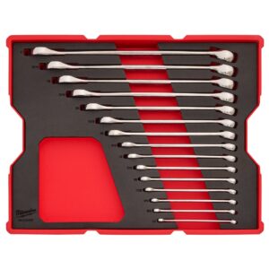 Milwaukee 48-22-0155 SAE Combination Wrench Set Tray for PACKOUT Drawers 15-Piece