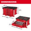 Milwaukee 48-22-9493 Hand Tool Set with PACKOUT 4-Drawer Tool Box 64-Piece