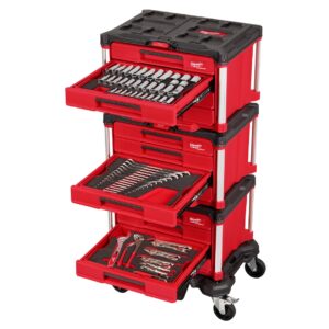 Milwaukee 48-22-9495 Master Mechanics Hand Tool Set with PACKOUT Drawers and Dolly 366-Piece