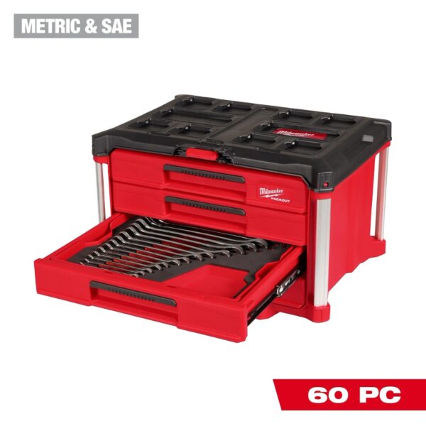 Milwaukee 48-22-9495 Master Mechanics Hand Tool Set with PACKOUT Drawers and Dolly 366-Piece