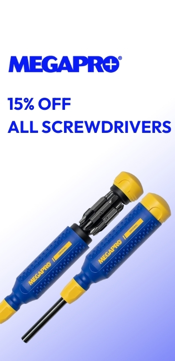 15% Off Megapro Screwdrivers