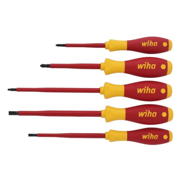 Wiha 32059 SOFTFINISH Insulated Slotted, Phillips, Square Screwdriver Set