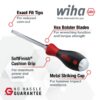 Wiha 53082 SOFTFINISH XHeavy Duty Slotted and Phillips Screwdriver Set