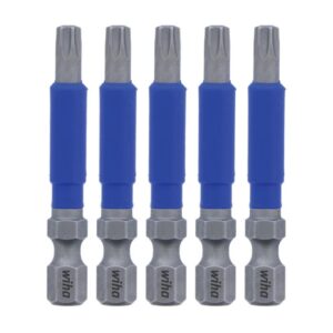 Wiha 70277 TERMINATORBLUE Torx T25 x 2" Impact Driver Bits 5-Pack