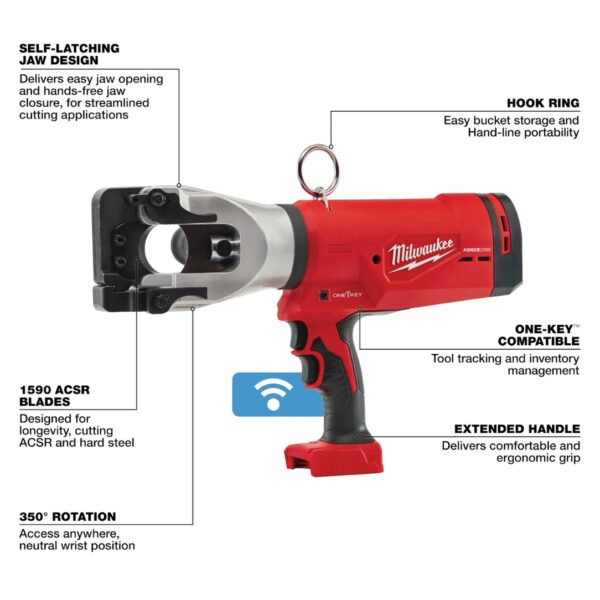 Milwaukee 2777-20 M18 FORCE LOGIC 1590 ACSR Cable Cutter - Tool Only