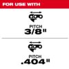 Milwaukee 49-16-2889 7/32” Round File for Saw Chain 6-Pack