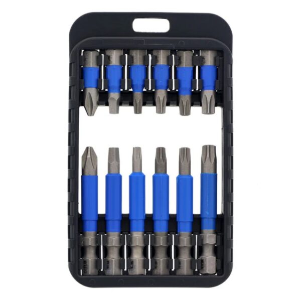 Wiha 70288 TERMINATORBLUE PH/SQ/TX Impact Driver Bit Set 12-Piece