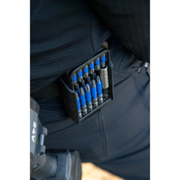 Wiha 70289 TERMINATORBLUE PH/SQ/TX Impact Driver Bit Set with Belt Clip 24-Piece