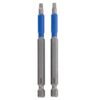 Wiha 70325 TERMINATORBLUE Square SQ2 x 3-1/2" Impact Driver Bits 2-Pack