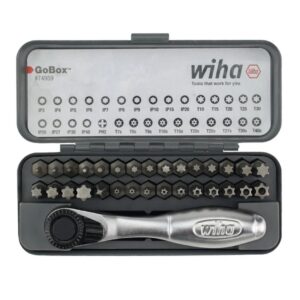 Wiha 74959 GOBOX Master Torx Bit Set with Mini Ratchet 32-Piece