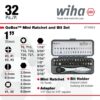 Wiha 74984 GOBOX Standard Bit Set with Mini Ratchet 32-Piece